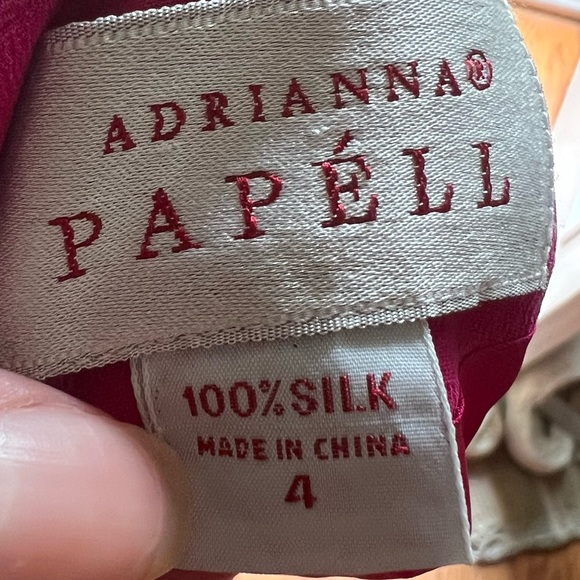 Adrianna Papell 100% Silk Pink Dress Size 4 - Picture 9 of 9